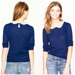 J. Crew Peter Pan Collar Alpaca & Wool Sweater